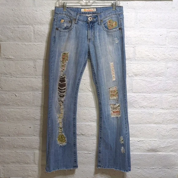 Patchwork Hippie Woodstock Jeans ☮️ - Picture 5 of 10